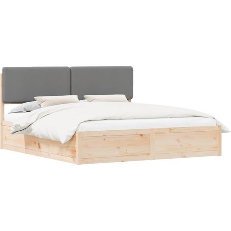 Maison Exclusive - Estructura de Cama con Cabecera Tapizada Gris (1/5)
