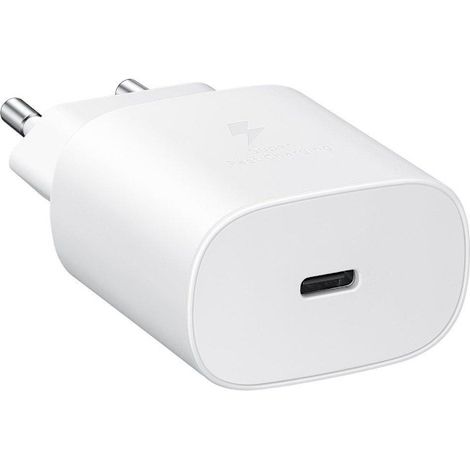 Adaptateur de charge rapide 20 W pour interface USB-C Samsung, blanc, chargeur 25 W