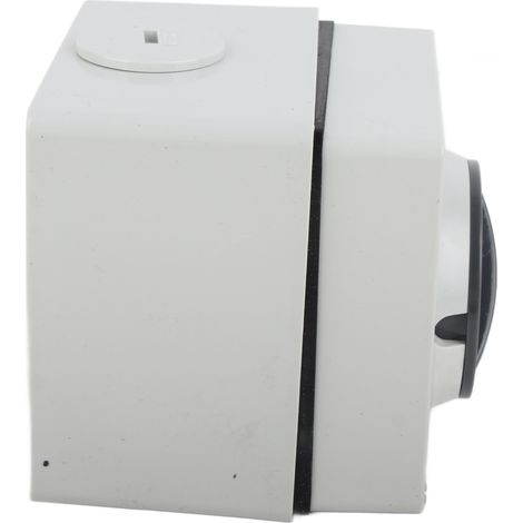 Interrupteur extérieur étanche, prise isolée, anti-poussière, boutons marche/arrêt rotatifs, indicateurs 250V (4P40A) (1/5)