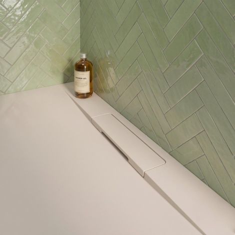 Glatte rutschfeste Duschwanne aus Harz NILA 90x90 (1/5)