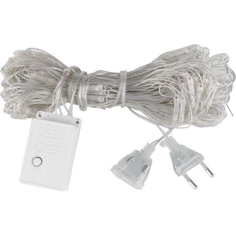 Filet lumineux pour arbre de Noël 96 LED 1.5x1.5m, éclairage extérieur fête anniversaire mariage décoratif, lumière chaude 220V EU (1/5)