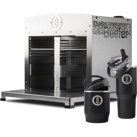 BEEFER Twin Pro DE/AT 20 NGH gas natural con separador parrilla de calor superior de 800°C con taza térmica y recipiente térmico en set - 1130012-Set1 (1/5)