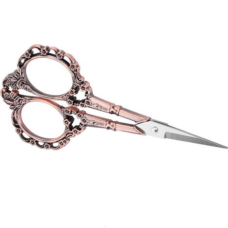 paire de ciseaux rétro en acier inoxydable à motif de fleur de prunier (1/5)