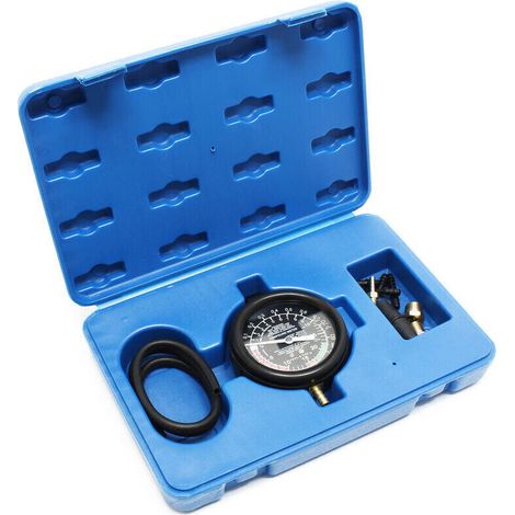 Vacuomètre Pompe à dépression - 10 PSI max. / 28 "HG max. - avec Manomètre 3 1/2" - pour Contrôle Étanchéité Essence Carburant Automobile Véhicule Garage (1/4)