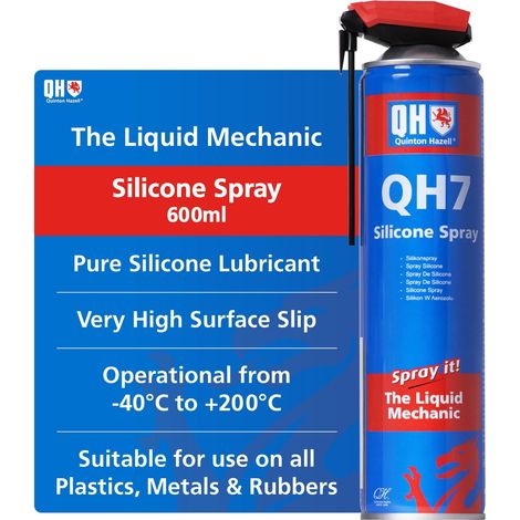 Quinton Hazell QH7 Spray al Silicone 600 ml – Lubrificante Universale, Alta Scorrevolezza, proprietà Idrofobiche (1/5)