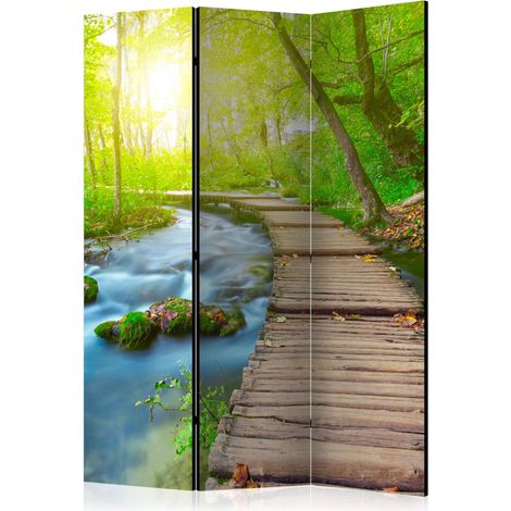 Paravento - Green forest [Room Dividers] - 135x172 (1/4)