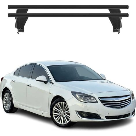 OMAC Dachträger Querträger Alu für Opel Insignia A 2008-2017 – Abschließbar – T-Nut – City-Crash-getestet – Max. 50 kg Schwarz (1/5)