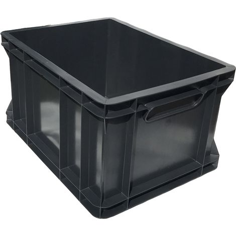 Conteneur de rangement 400x300x220 Noir (1/3)