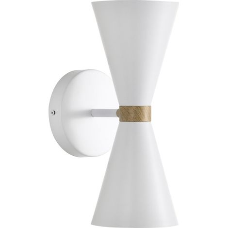 Greta Lampada da parete bianca 2xE27
