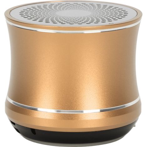Mini enceinte Bluetooth étanche IP67, connexion automatique, portable et sans fil avec radiateur de basses pour salle de bain, vélo ou voiture (couleur or). (1/4)