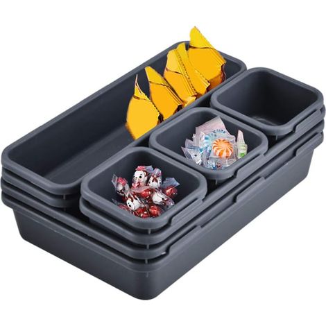 Organizador de cajones de escritorio, sistema de organización de cajones para oficinas, juego de organización de cajones para oficinas, organizador de cajones de cosméticos, organizador para cajones p (1/5)