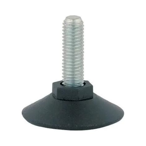 Select pattino per mobili nero con vite in acciaio zincato 46 mm