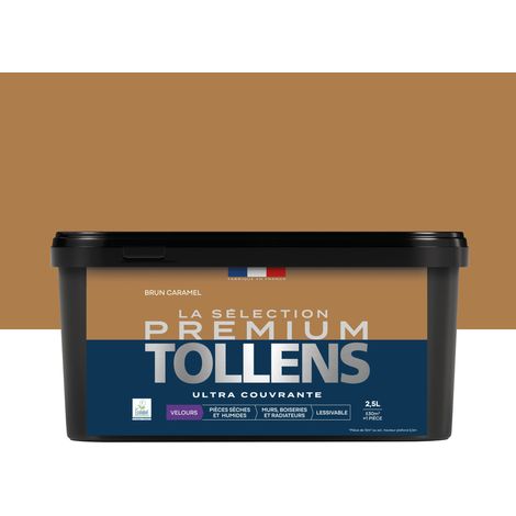 Tollens - Peinture intérieure couleurs - La Sélection Premium Velours - Ultra Couvrante - Brun Caramel 2,5 L - 30m²