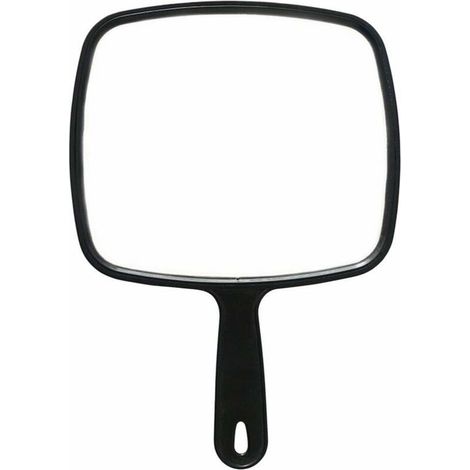 Miroir à main Salon de coiffure coiffeurs miroir à pagaie avec poignée (1/5)