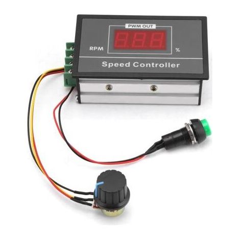QORVA-Contrleur de vitesse de moteur DC 6-60V 12V 24V 36V 48V 30A PWM DC, interrupteur de démarrage et d'arrêt (1/5)