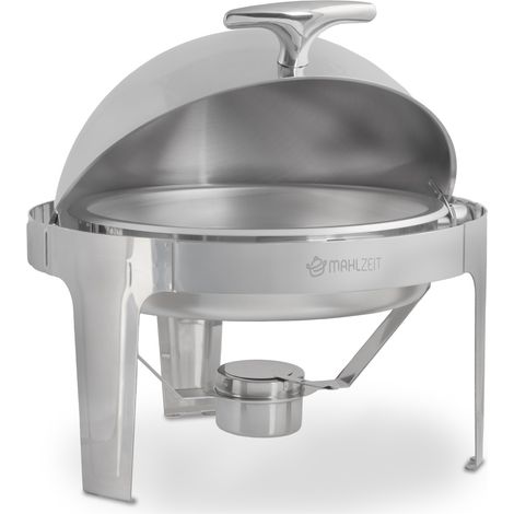 Chafing dish 6 litri rotondo scaldavivande in acciaio inox Mahlzeit