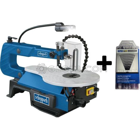 SIERRA DE MARQUETERÍA PRECISIÓN PLÁSTICO METAL SCHEPPACH SD1600V + KIT 60 HOJAS