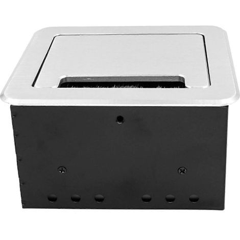 Versenkte Anschlussdose aus Aluminiumlegierung, universell, 3-Loch-Netzwerkanschluss, VGA-Anschluss, integrierte Stromversorgung (1/4)