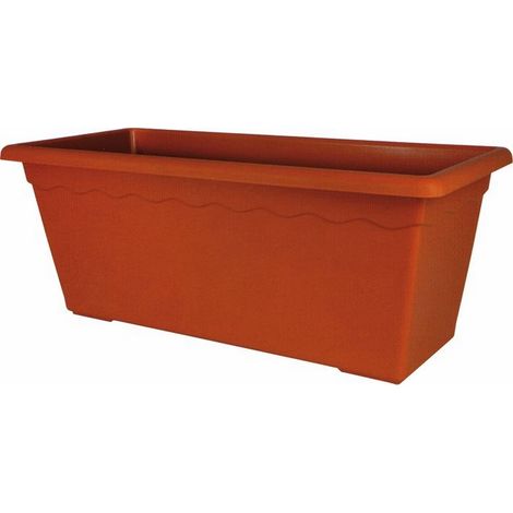 Vaso rettangolare MAXI in polipropilene -100x44x40H cm - Colore terracotta opaco (1/2)