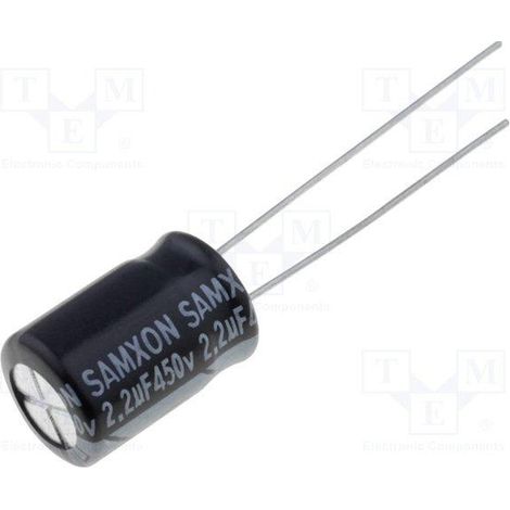 2,2uF 450Vdc Condensador Electrolitico 10x13mm Radial