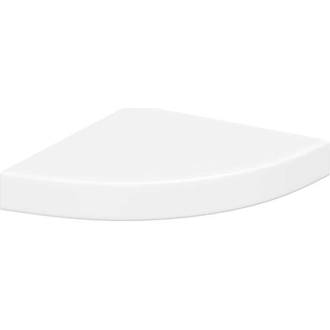 Estante flotante de esquina MDF blanco 25x25x3,8 cm vidaXL (1/5)