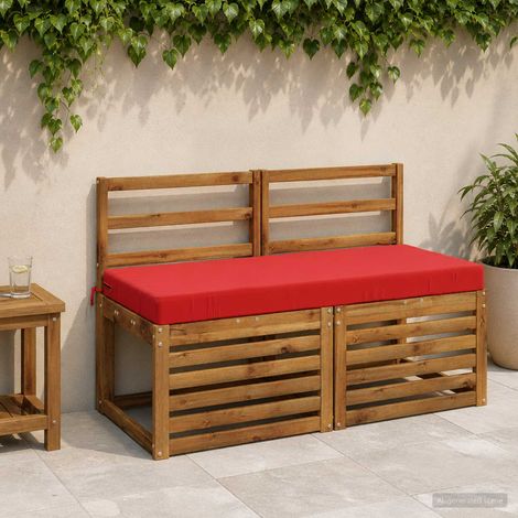 vidaXL Coussin de banc SOEST 100 % polyester Rouge 110 x 50 x 8 cm (1/5)