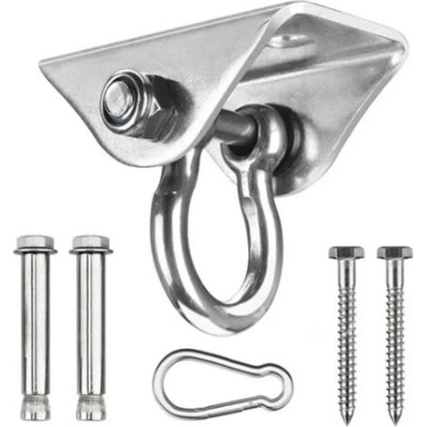 Kit de suspension hamac type arc, crochet bascule en acier inoxydable 304, accroche plafond pour balancelle (1/5)