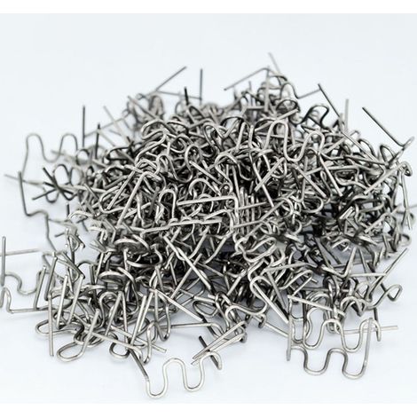 1200 pièces clous de soudure réparation pare-chocs auto, agrafes thermiques avec fil de soudure, kit complet boîte de rangement pour plastique auto (1/5)