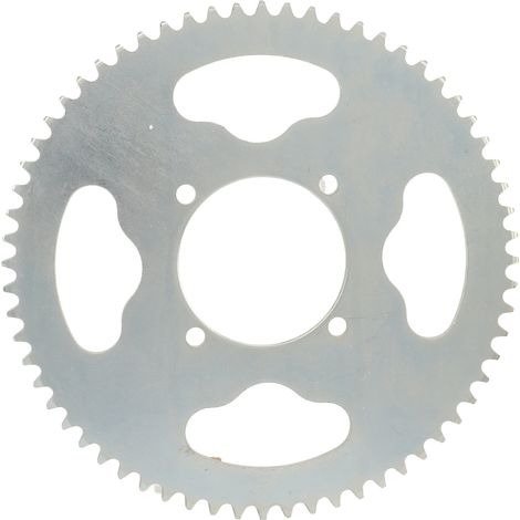 Corona T8F 64T 54mm, 4 fori in acciaio, eccellente robustezza, pignone per mini moto da 47cc e 49cc. (1/5)