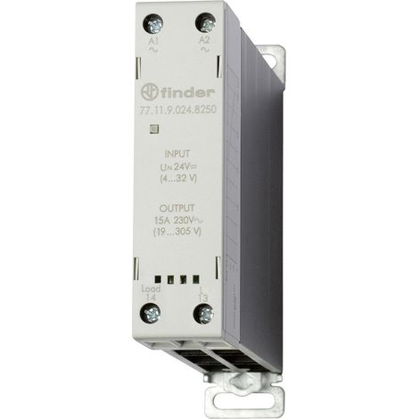 Finder Halbleiterrelais 77.11.9.024.8250 15 A Schaltspannung (max.): 305 V/AC Nullspannungsschaltend
