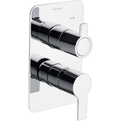 Grifo de Ducha Monomando Empotrado de 2 Vías Cromado con Sistema S2 de Ahorro de Agua Serie Blautherm (1/5)