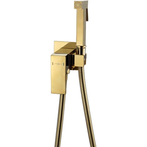 Mexen Cube miscelatore bidet da incasso con set puntuale, oro - 7599150-50 (1/2)