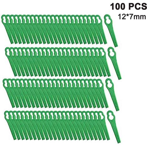 Lot de 100 lames de coupe-herbe en plastique sans fil