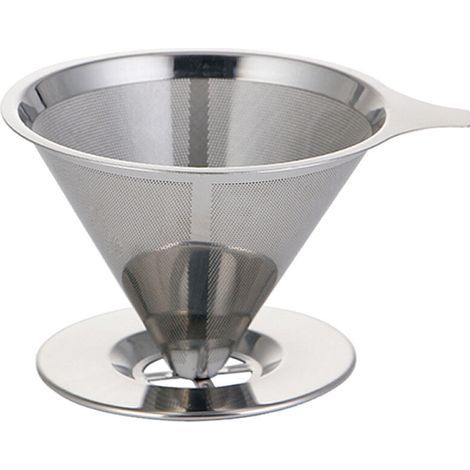Filtre à Café Permanent, Filtre à Café en Acier Inoxydable, Goutte à Goutte Lente Filtre Conique Réutilisable à Maille, pour La Préparation Manuelle du Café (1/4)