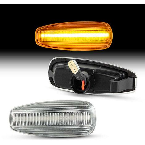 KIT 2 INDICATORI DI DIREZIONE LATERALI A LED COMPATIBILE CON Hyundai i30  Tipo FD  Anno di fabbricazione 2007-2012  VETRO TRASPARENTE (1/5)