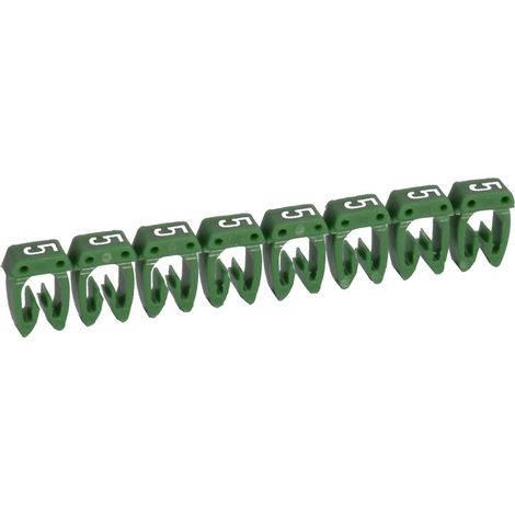 038225 Legrand - Boite De 1200 Repères Cab 3 Pour Fils 1,5mm² à 2,5mm² - Marquage Chiffre 5vert (1/2)