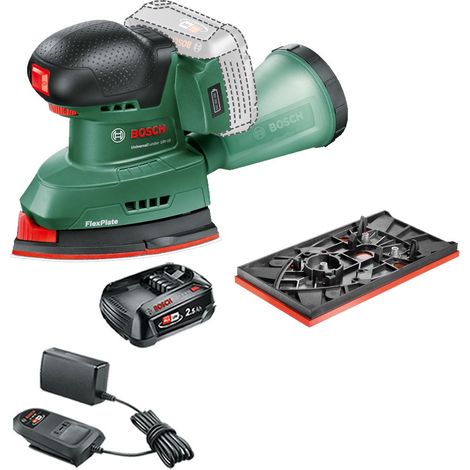 Bosch 06033E3100 UniversalSander 18v Multi Palm Sander Sheets 2.5AH Battery Kit