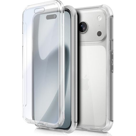 Funda COOL Silicona 3D para iPhone 17 Pro (Transparente Frontal + Trasera)