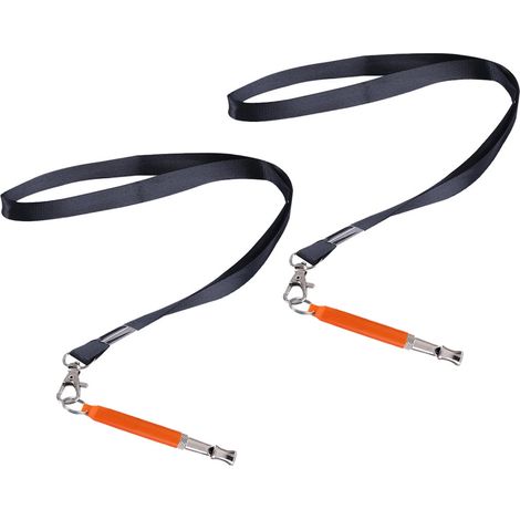 Sifflet Ultrason Pour Chien - Réglable - Portée 25 M - En Acier Inoxydable - Avec Cordon - Lot De 2 (1/5)