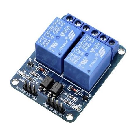 Tru Components – Module relais 2 canaux 5V – TC9072472 – Tension 30V/DC, 250V/AC – Courant 10A – Compatible Arduino (1/5)