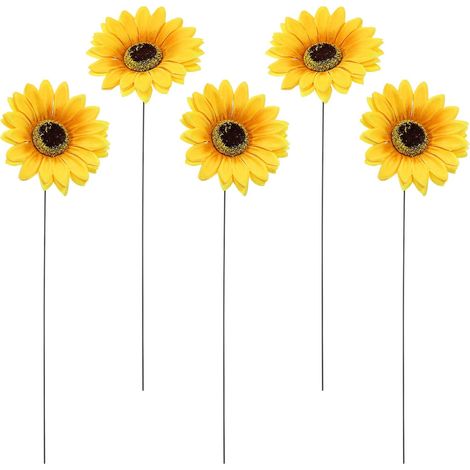 Piquet De Jardin Tournesol Décoratif en Métal Résistant pour Pelouse Jardin Extérieur Accessoire De Paysage 30 X 4 X 0.04 Pouces Décoration De Cour Et Fête (1/5)