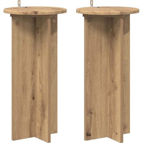 Maison Exclusive - Pflanzenständer 2 pcs Artisan-Eiche 29,5 x 29,