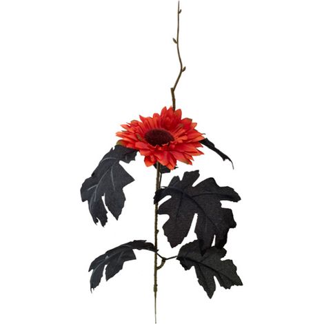6 künstliche Sonnenblumenzweige (50 cm), naturgetreue, dekorative und exquisite Nachbildungen von Sonnenblumenstängeln für Hochzeitsfeiern (1/5)