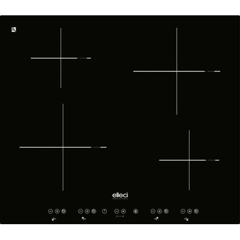 piano cottura induzione elleci LEAF 60 Keratek Plus 86 Nero Assoluto PKIL60186 (1/2)