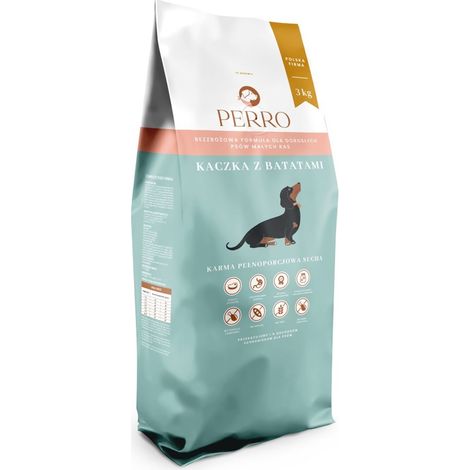 PERRO Pato con boniato para adultos pequeños 2x3kg