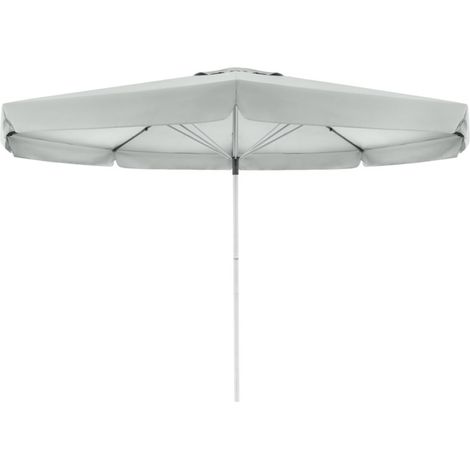 Doppler Sonnenschirm/ Großschirm "Telestar" Ø 5,00 m, grau, mit Volant, Bezug aus 100% Polyester, Gestell aus Aluminium, 25 kg Sonnenschirm / Großschirm "Telestar 500", inkl. Schutzhülle, grau, Ø 500 (1/5)