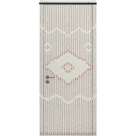 Handmade Beaded Curtain for Doorway, Bamboo Wooden Door Beads, Boho Rustic Home Store Decor, 90 x 208 cm