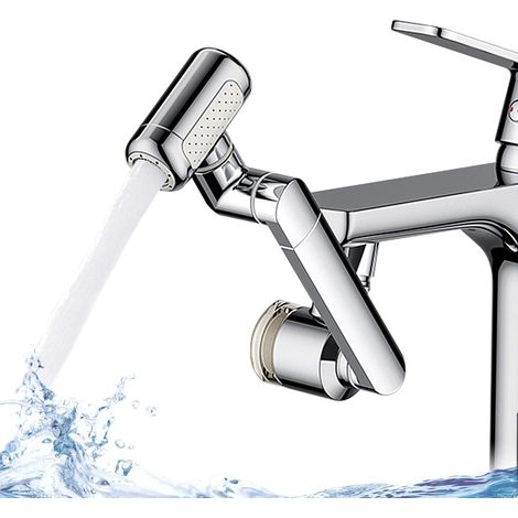 Embout robinet cuisine, 1080° rallonge robinet cuisine 4 modes réglables extension robinet, pour aérateurs pour robinets cuisine et robinets (1/5)