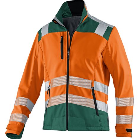 Kübler Jacke REFLECTIQ Softshell PSA 2 warnorange/moosgrün Gr. XXL (1/2)