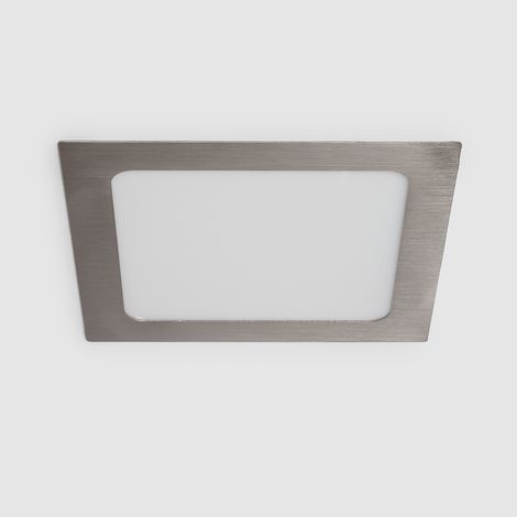 LED Einbaustrahler flach 12W Eckig SuperSlim Ausschnitt 152x152 mm Silber 4000K Neutralweiß (1/5)